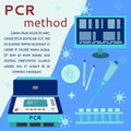 Laboratory equipment. The concept of the PCR technique.